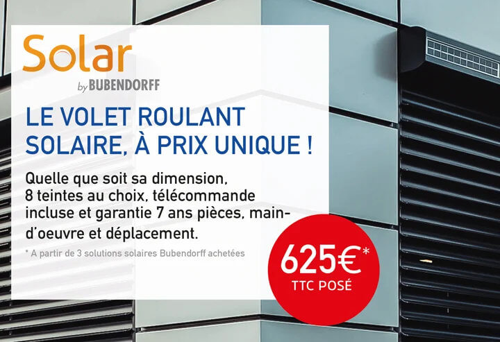 Le volet roulant solaire à prix unique